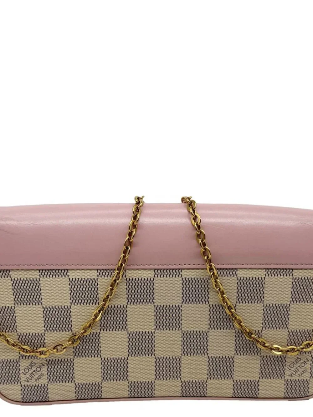 Louis Vuitton Felicie Pochette Damier Azur Crossbody Bag Rose Ballerine
